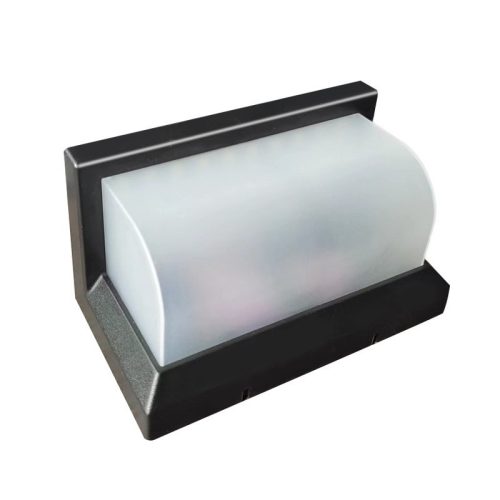 Kültéri napelemes fali lámpa, 13,5 cm x 8 cm, 150 lumen 60 LED 18W, IP65, 3 fényerősségi szint, fényérzékelő, hideg fehér