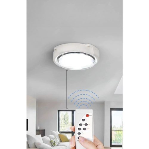 Napelemes Mennyezeti Lámpa, 500 W, Távirányítóval, Hideg Fehér