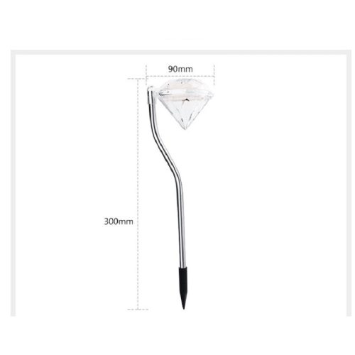 Diamond LED napelemes kerti lámpa (Diamond LED napelemes kerti lámpa (választható szín)