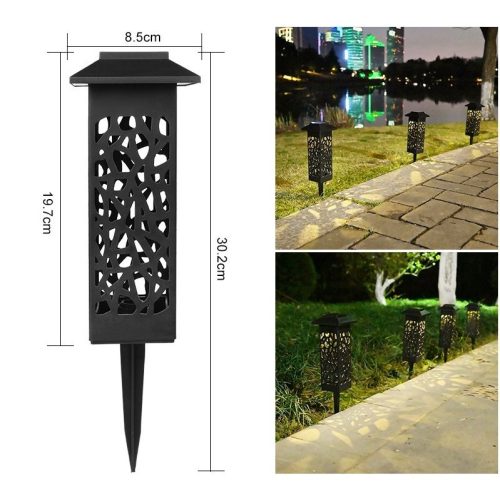 Napelemes lámpa, 30,2 cm magas, Melegfehér