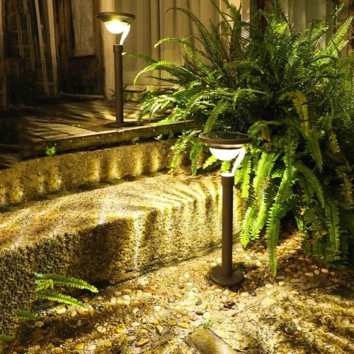 LED Napelemes Álló Lámpa 2 Rögzítési Móddal, Meleg Fehér 57cm