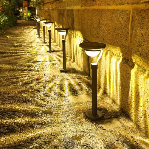 LED Napelemes Álló Lámpa 2 Rögzítési Móddal, Meleg Fehér 57cm