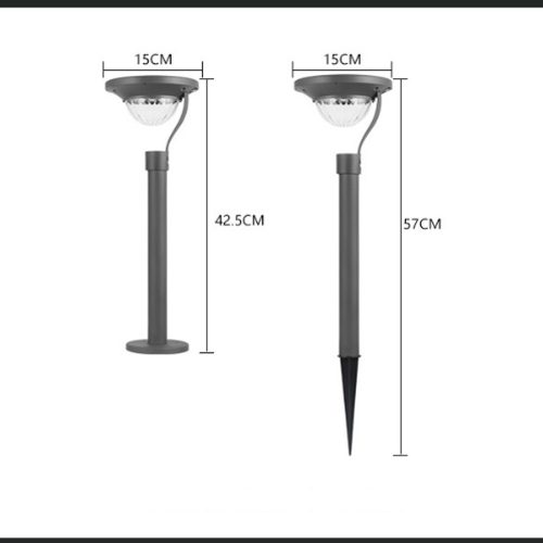 LED Napelemes Álló Lámpa 2 Rögzítési Móddal, Meleg Fehér 57cm