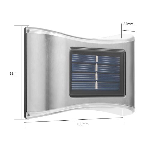 LED napelemes fali lámpa (Meleg fehér)