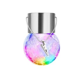 Napelemes üveggömb formájú lámpa (Fehér/Színes)