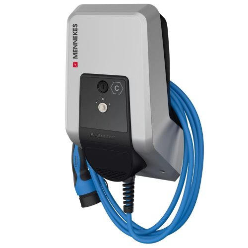 Mennekes Standard Fali Elektromos  Autó Töltő (22 KW, Kulcsos Zárral) - 7,5m Type 2 kábellel kérem