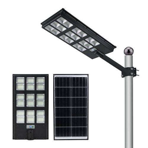 Napelemes utcai SMD LED lámpa mozgásérzékelővel, távirányítóval, 500W