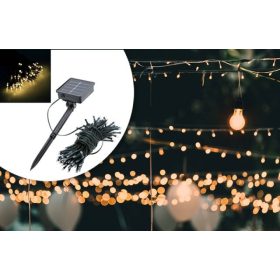   20m LED-es napelemes kerti fényfüzér- választható színekben - Meleg fehér