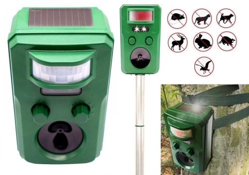 Ultrahangos, napelemes Multi Frekvenciás kisállat riasztó