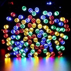   100LED-es napelemes kerti fényfüzér 10+2méter - választható színekben - Színes