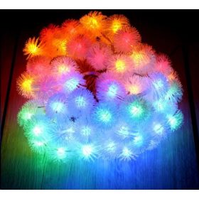   Zúzmara napelemes fényfüzér 5m- 20LED- Választható színekben - Színes