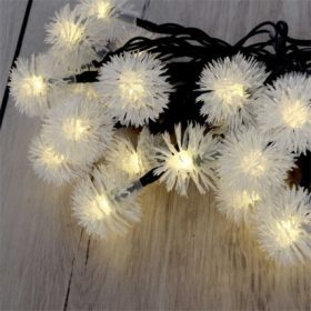   Zúzmara napelemes fényfüzér - meleg fehér- több méretben - 6,5 méter- 30 LED