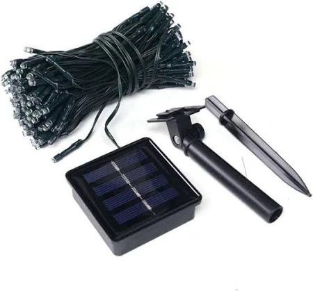 Napelemes leszúrható kerti fényfüzér - hideg fehér